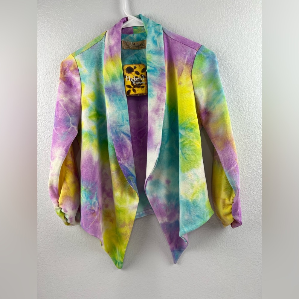 Hybrid & Company Women’s casual open front print blazer